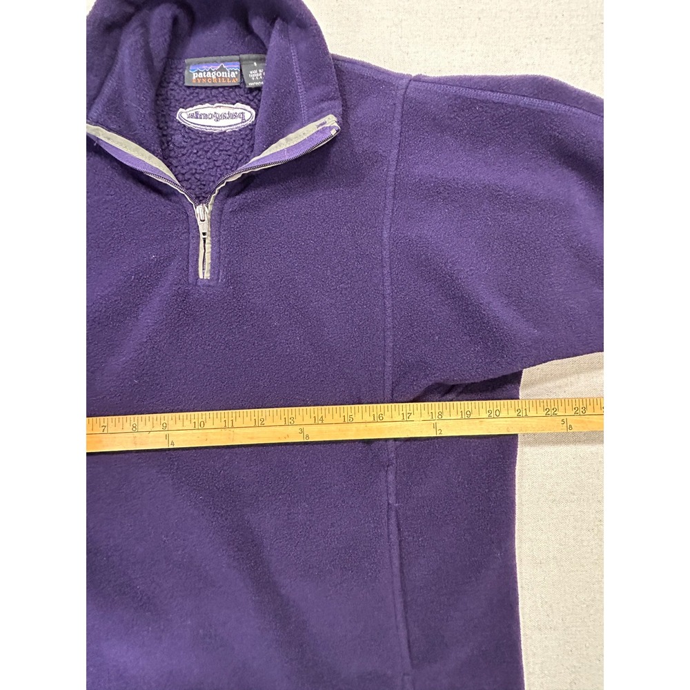 VINTAGE Patagonia Synchilla Heavy Fleece 1/4 Zip Pullover Purple USA - Picture 5 of 10